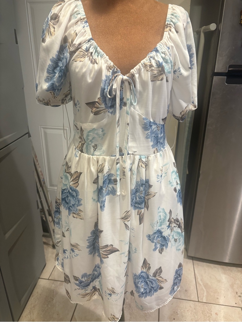 Strom White Textured Summer Top
